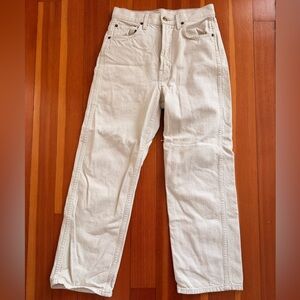 B SIDES Cream Denim Jeans